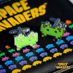 Set Portefeuille et Boutons de Manchette Space Invaders