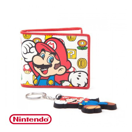 Photo du set portefeuille porte-clés Mario