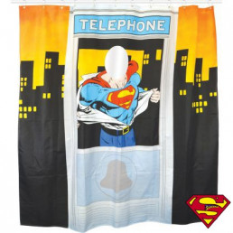 Rideau de Douche Superman Cabine Téléphonique
