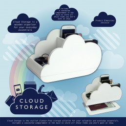Vide-Poches Nuage en Bois