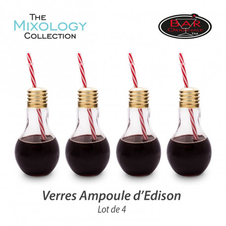 Les 4 verres ampoule Edison