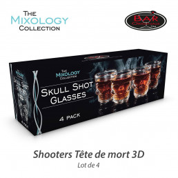 Shooters Tête de Mort 3D - Lot de 4