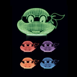 Lampe Tortues Ninja Multicolore Effet 3D