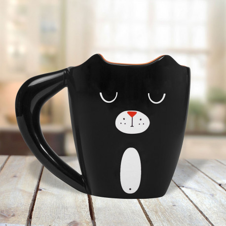 Photo du mug chat noir