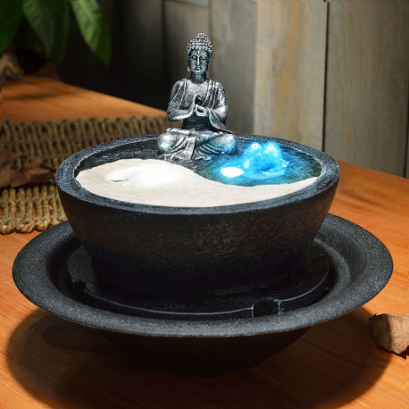 Image de la fontaine Yin Yan avec Bouddha