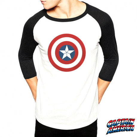 T-shirt Captain America manches longues Homme