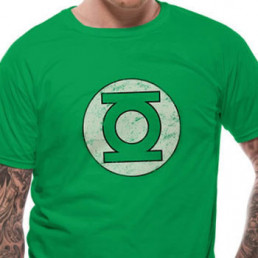 T-shirt Green Lantern Logo Effet Vintage