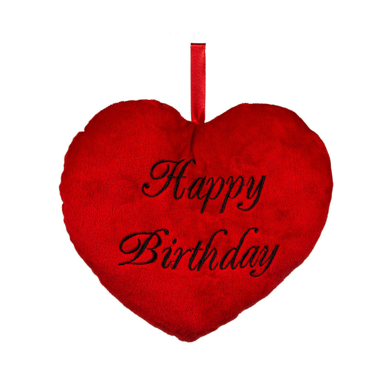 Coussin Forme Cœur Rouge En Peluche Joyeux Anniversaire Sur Rapid Cadeau Coussin Forme Cœur Rouge En Peluche Joyeux Anniversaire Sur Rapid Cadeau