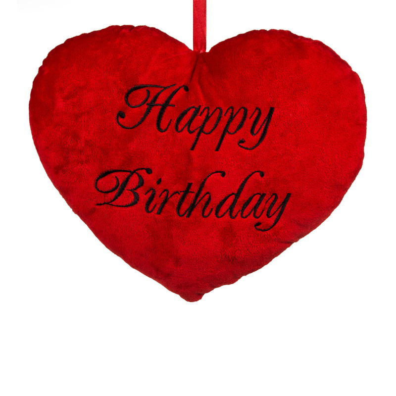 Coussin Forme Cœur Rouge En Peluche Joyeux Anniversaire Sur Rapid Cadeau Coussin Forme Cœur Rouge En Peluche Joyeux Anniversaire Sur Rapid Cadeau