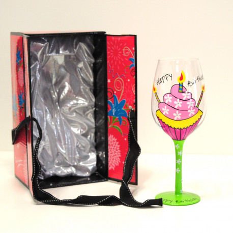 Photo du coffret Grand Verre Fantaisie Happy Birthday