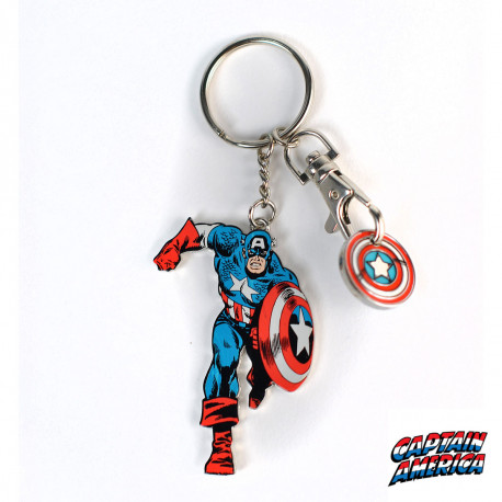 Image du porte-clés Captain America avec jeton de course