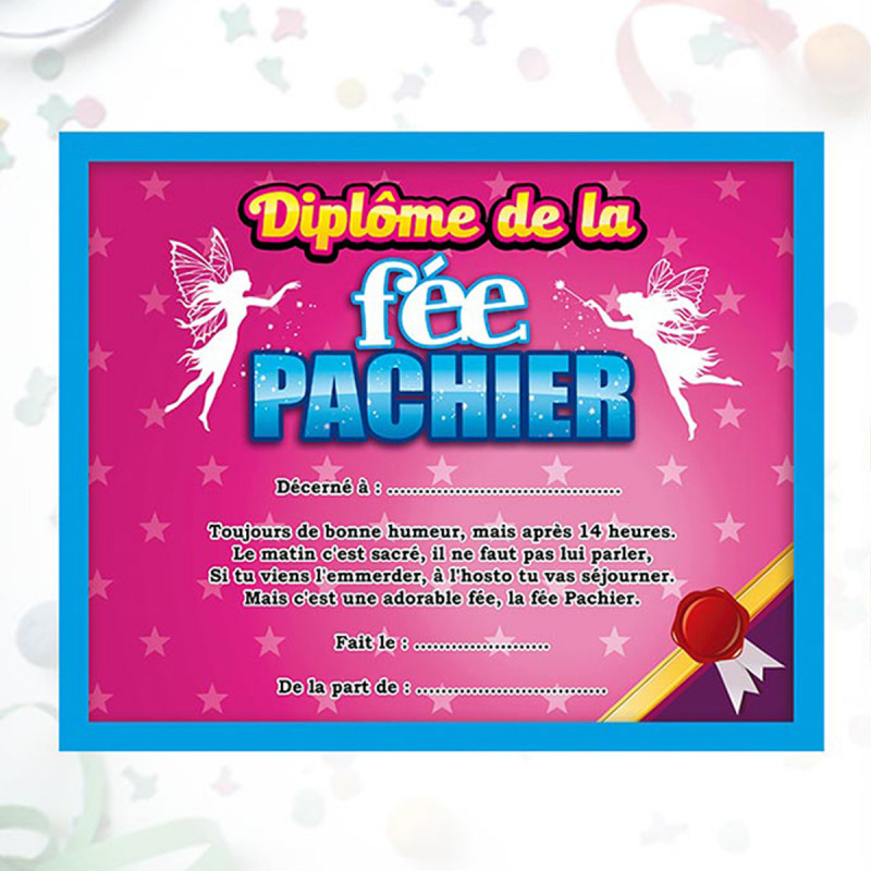 Téléchargement gratuit Images Diplome Humoristique Encadre De La Fee Pachier Pour Femme Sur dernière par