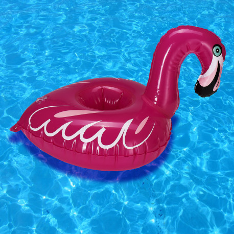 PORTE-BOISSONS GONFLABLE FLAMANT ROSE