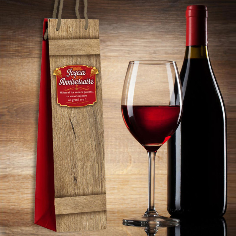 Emballage Cadeau Bouteille De Vin Pour Anniversaire Ou Retraite Sur Rapid Cadeau