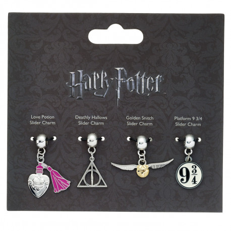 Pendentifs Harry Potter Symboles - Lot de 4