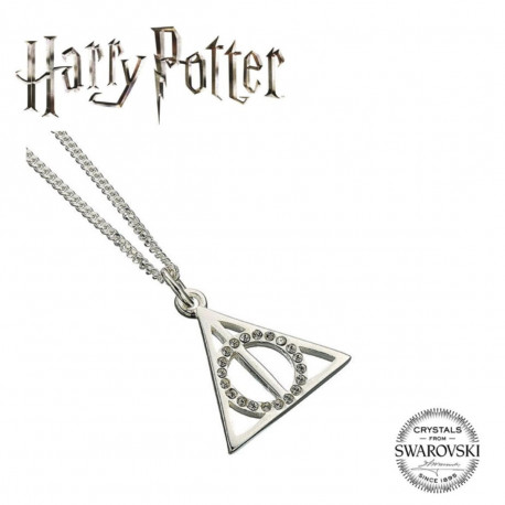 Collier Harry Potter Argent Et Cristaux Swarovski - Les Reliques De La Mort