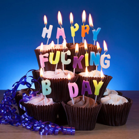 Bougies Multicolores Anniversaire Happy Fucking Birthday Sur Rapid Cadeau