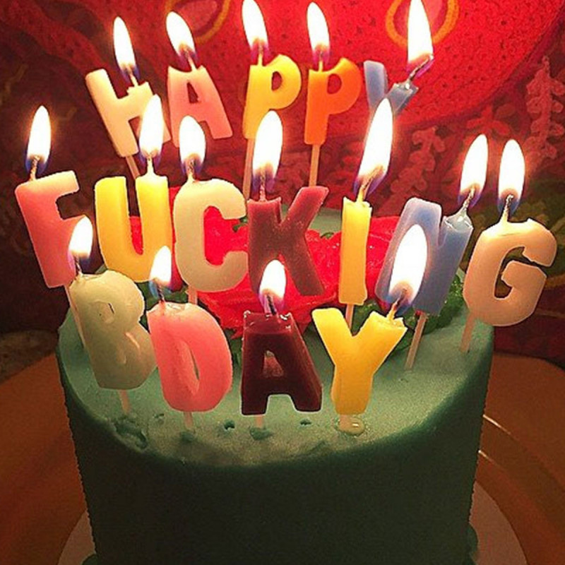 Bougies Multicolores Anniversaire Happy Fucking Birthday Sur Rapid Cadeau Bougies Multicolores Anniversaire Happy Fucking Birthday Sur Rapid Cadeau