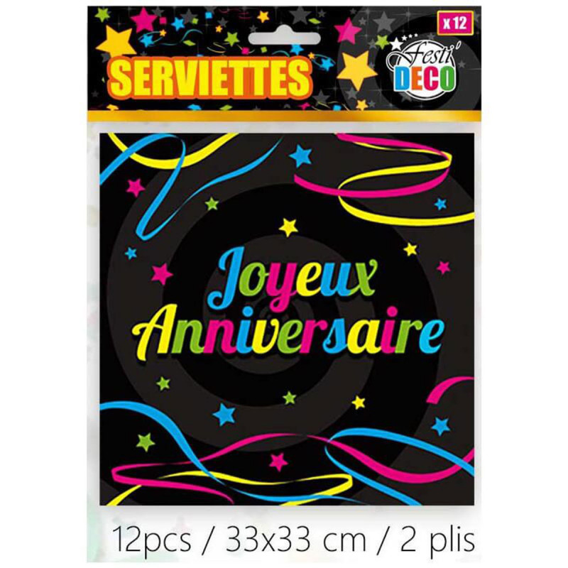 Serviettes Jetables Joyeux Anniversaire Pour Gouter D Enfant Sur Rapid Cadeau