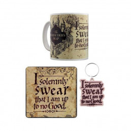 Set Harry Potter Carte du Maraudeur - Mug, Sous-Verre et Porte-Clés