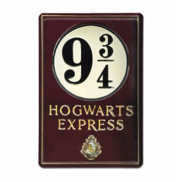 Plaque Métallique 3D Harry Potter - Voie Express 9 3/4