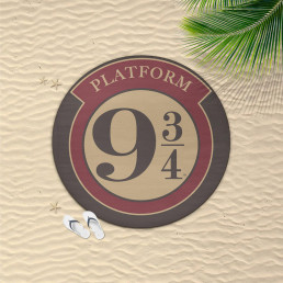 Serviette de Plage Ronde Harry Potter Quai 9 3/4