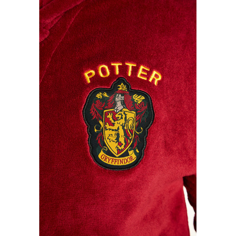 Peignoir Harry Potter Quidditch N 7 Rouge Avec Capuche Sur Rapid Cadeau