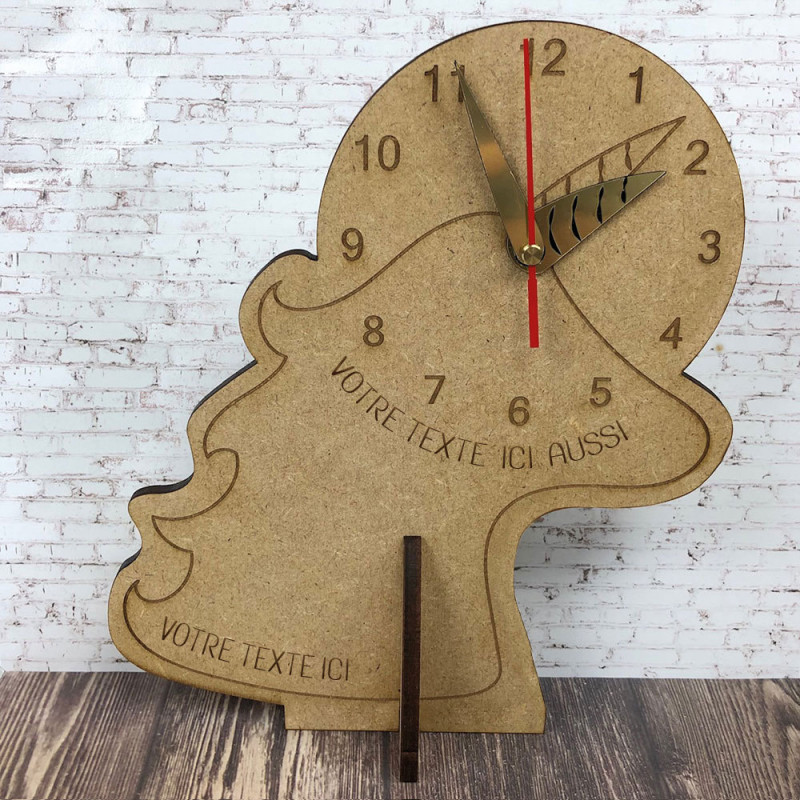 Horloge Licorne Personnalisable en Bois