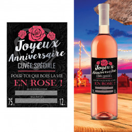 Bouteille de Rosé Cuvée Spéciale Joyeux Anniversaire