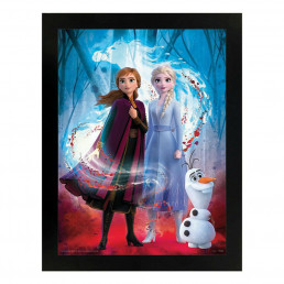 Tableau Reine des Neiges 2 - Elsa, Anna, Olaf & Nokk