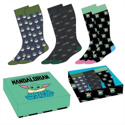 Coffret 3 Chaussettes Bébé Yoda The Mandalorian