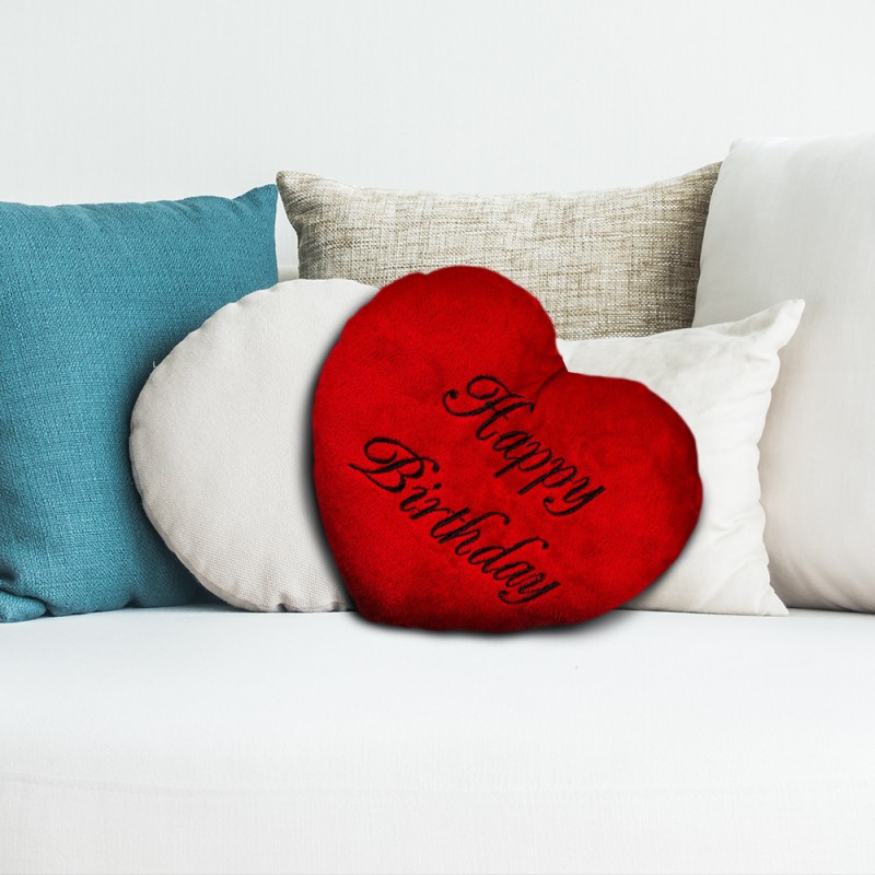 Coussin Forme Cœur Rouge En Peluche Joyeux Anniversaire Sur Rapid Cadeau Coussin Forme Cœur Rouge En Peluche Joyeux Anniversaire Sur Rapid Cadeau