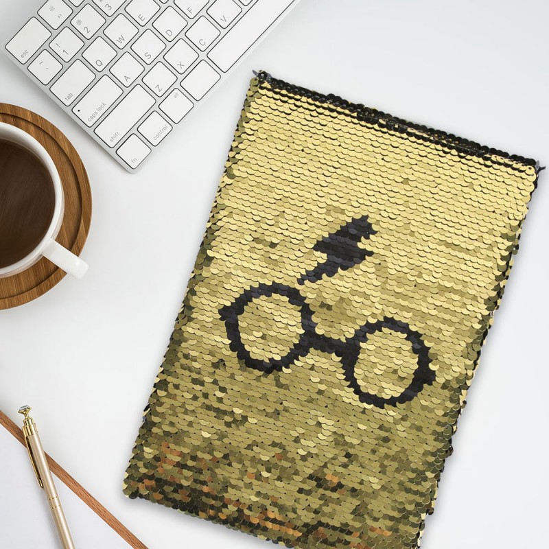 Carnet de note sequins Harry Potter