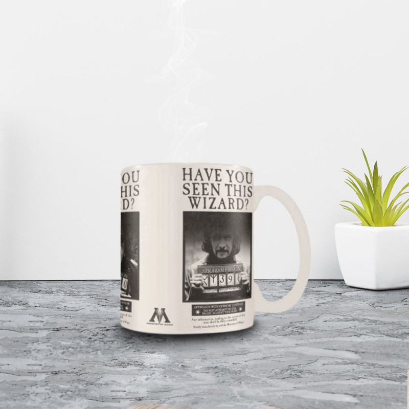 Mug Sirius Black affiche Wanted qui réagit à la chaleur sur Rapid