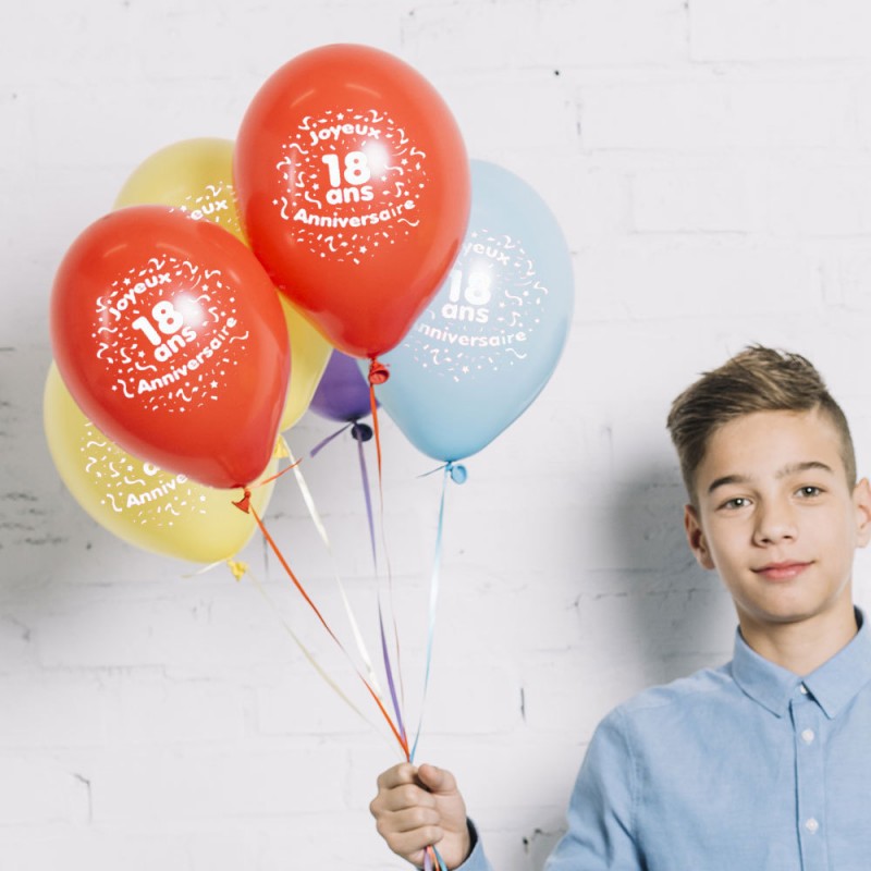 Sachet De 8 Ballons Age Anniversaire Achat Cadeau Deco Anniversaire Sur Rapid Cadeau Com