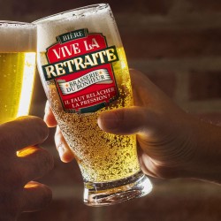 Verre à Bière Vive la Retraite