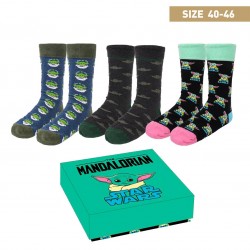 Coffret 3 Chaussettes Bébé Yoda The Mandalorian