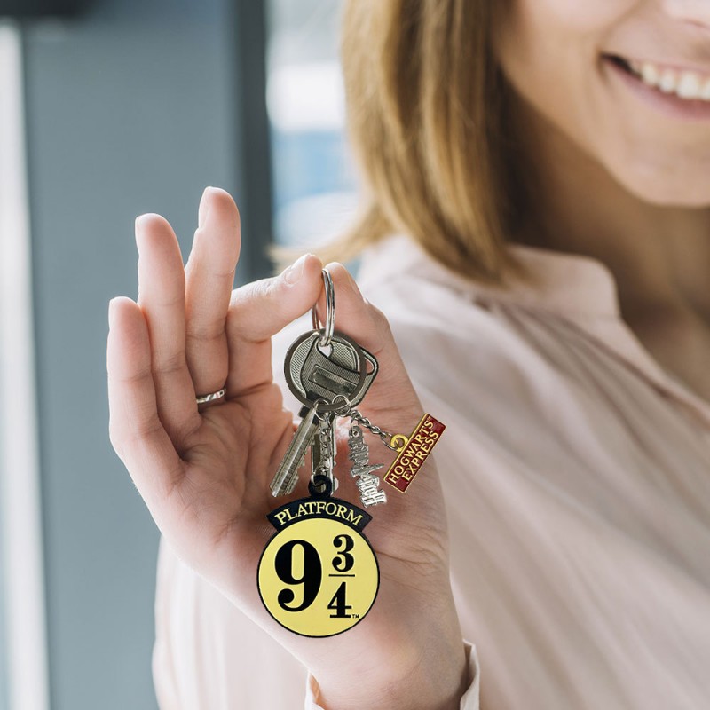 Porte-Clés Harry Potter Quai 9 3/4 avec Breloques sur Rapid Cadeau