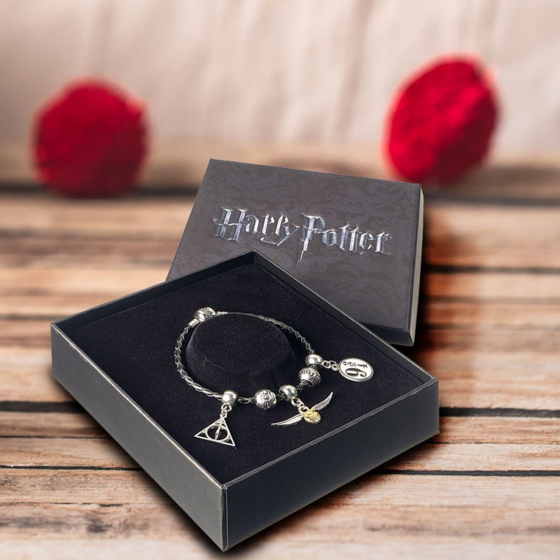 Bracelet Harry Potter avec 3 pendentifs livré dans son coffret sur Rapid  Cadeau