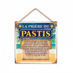 Plaque Métallique La Prière du Pastis