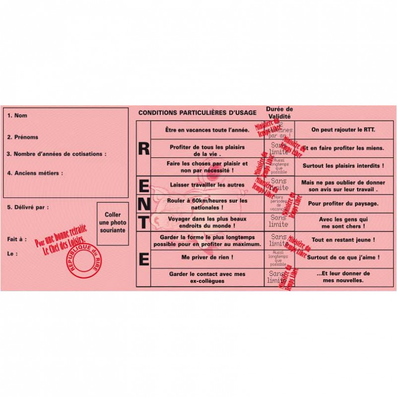 Papier Toilette humoristique La Retraite ça soulage ! sur Rapid Cadeau