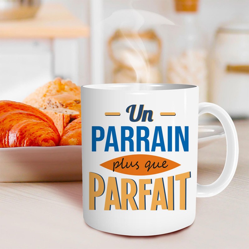 Tasse parrain originale un parrain plus que parfait sur Rapid Cadeau