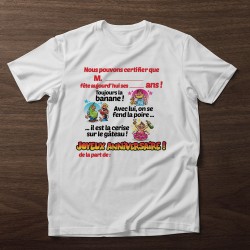 T-Shirt Anniversaire Certifié avec Marqueur