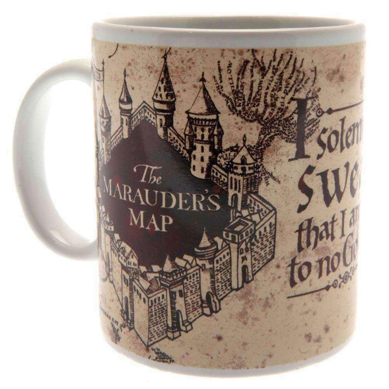 HARRY POTTER - ENSEMBLE CADEAU TASSE MAGIQUE DE LA CARTE DU MARAUDEUR ET  SOUS-VERRE DE GRIFFONDOR (460 ML)