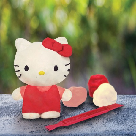 Hello Kitty - Peluche Hello Kitty Robe Noir Tête de Mort - 15cm - Qualité  Super Soft