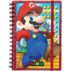 Carnet de Notes Super Mario Nintendo avec Couverture Animée