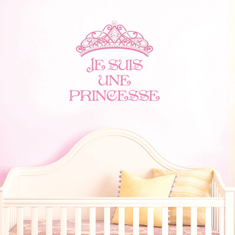 Deco Stickers Fille En Forme De Diademe Je Suis Une Princesse Sur Rapid Cadeau