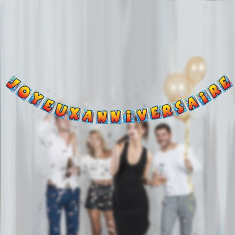 Banderole Lettres Joyeux Anniversaire 4 Metres Achat Cadeau Deco Anniversaire Sur Rapid Cadeau