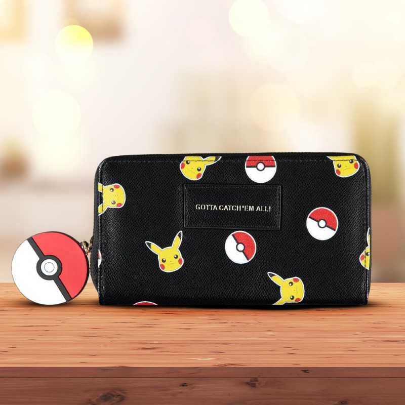 Portefeuille Pokémon Pikachu Pokéball Gotta catch'em all sur Rapid Cadeau