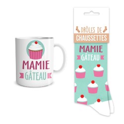 Ensemble Mug et Chaussettes Super Marraine - Cadeau Marraine Original